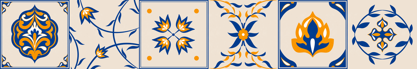 Moroccon Tiles (121 cm × 12.7 cm)