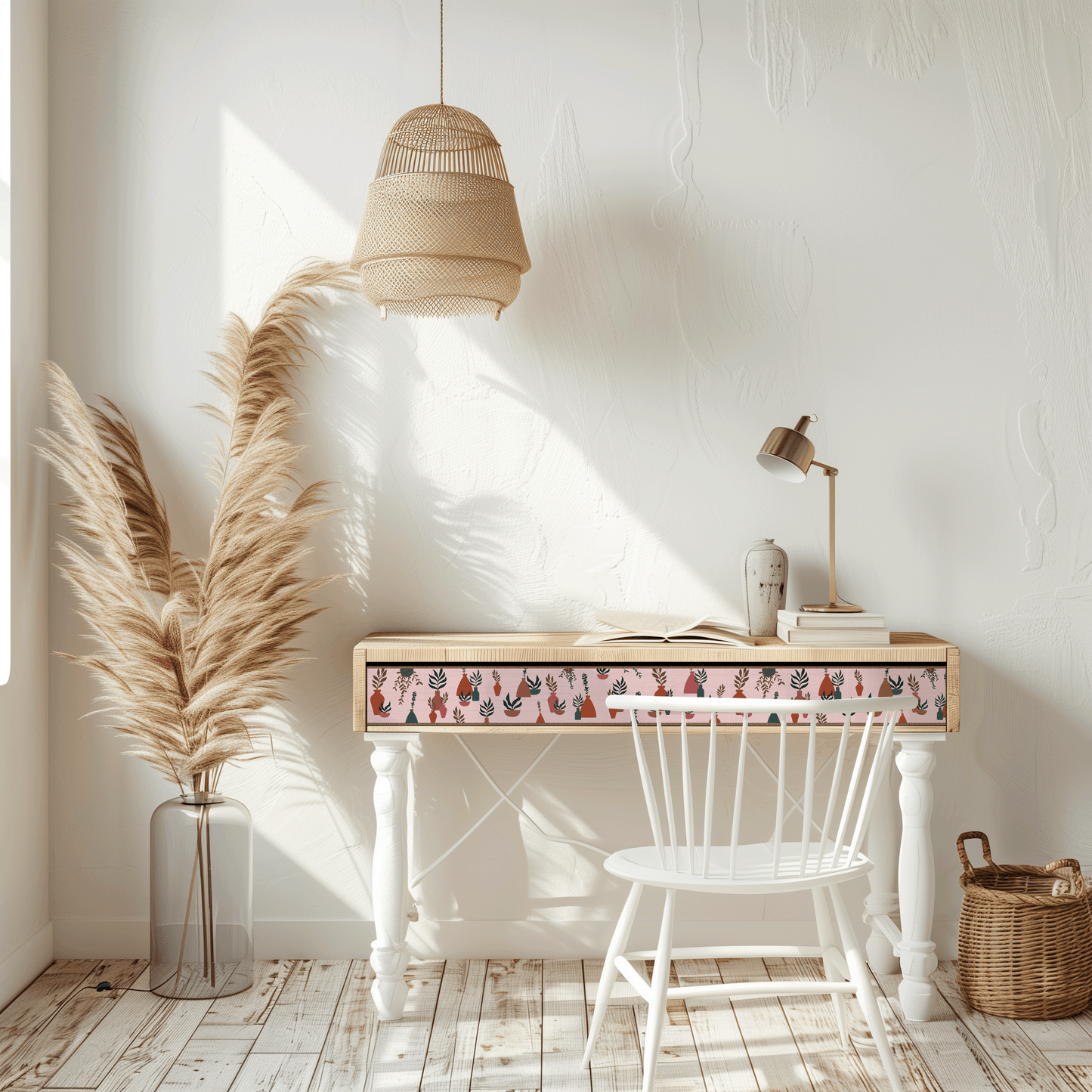 Boho Leaf Vases (121 cm × 12.7 cm)