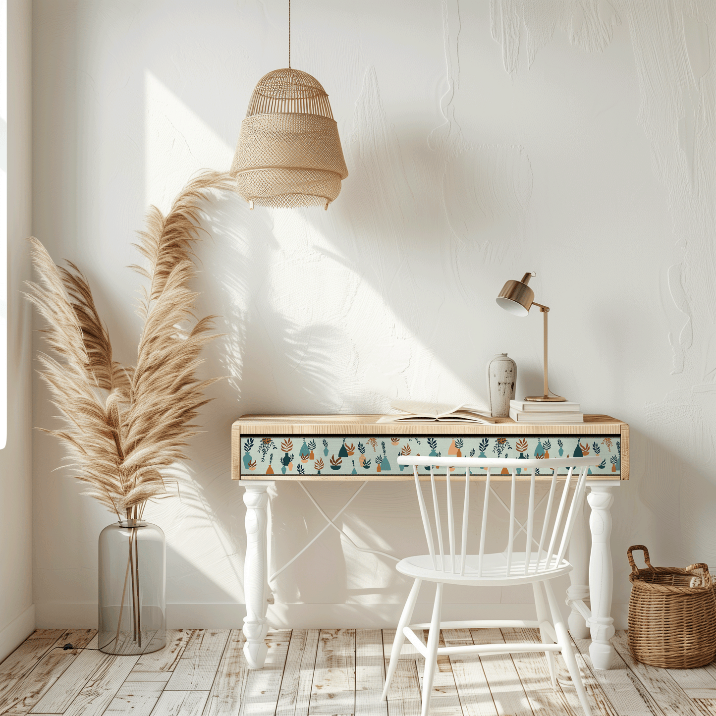 Boho Leaf Vases (121 cm × 12.7 cm)
