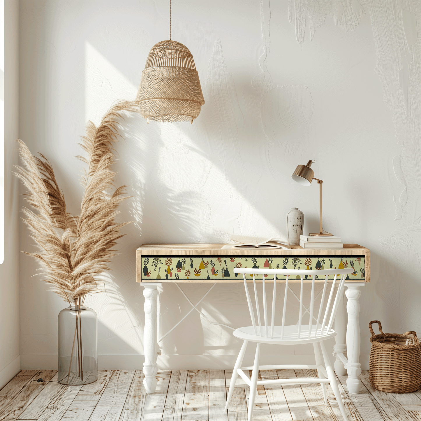 Boho Leaf Vases (121 cm × 12.7 cm)