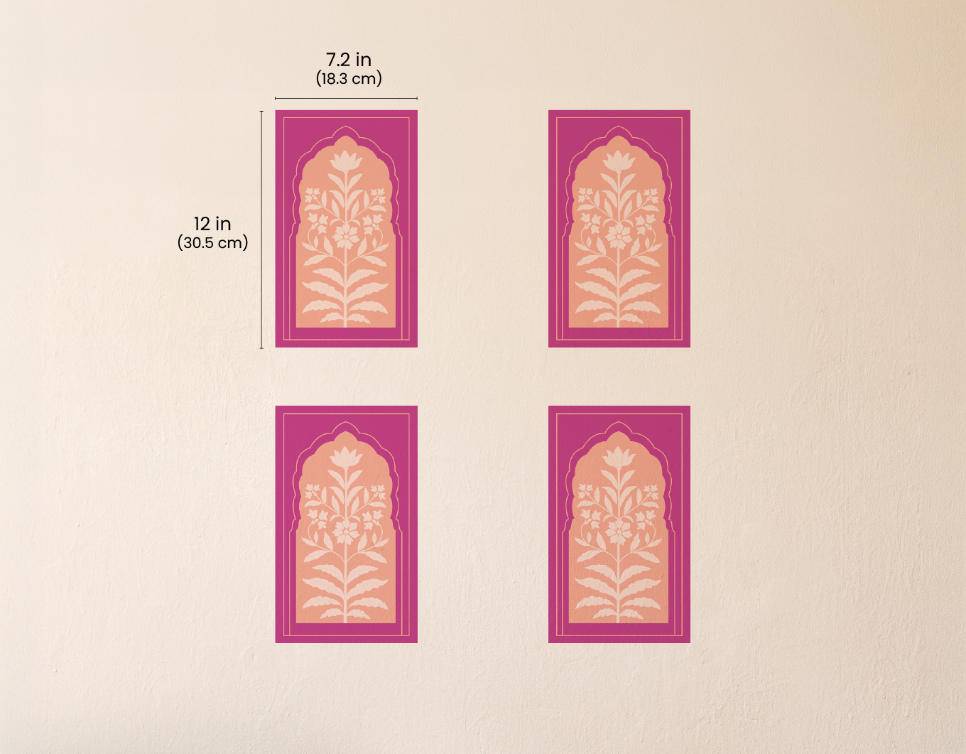 Jaipur Jharokha Floral Wall Decals