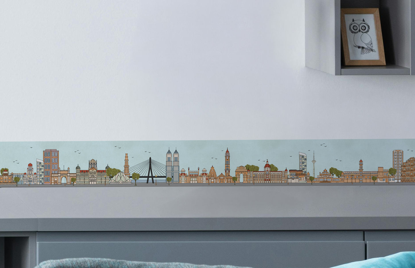 The Indian Skyline (121 cm × 12.7 cm)