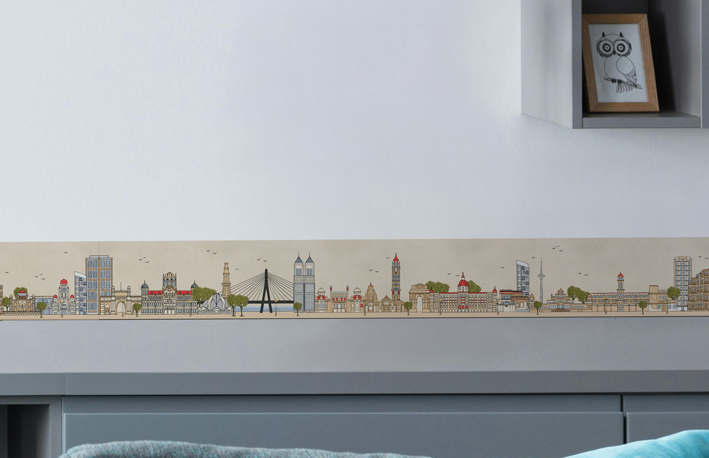 The Indian Skyline (121 cm × 12.7 cm)
