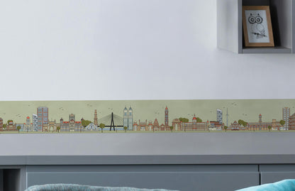 The Indian Skyline (121 cm × 12.7 cm)
