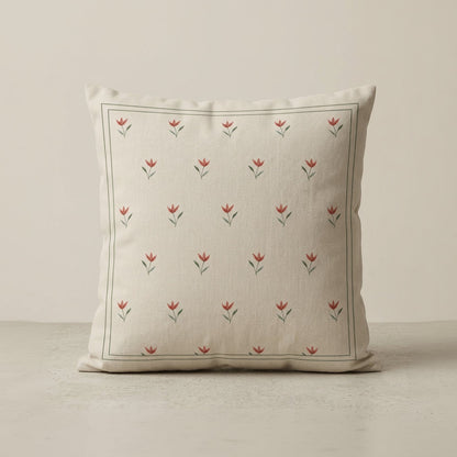 Hand Stitched Tulip Cushion Cover