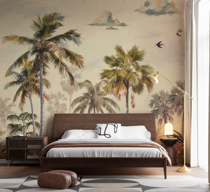 Sunkissed Tropics: Golden Hour Landscape Wallpaper
