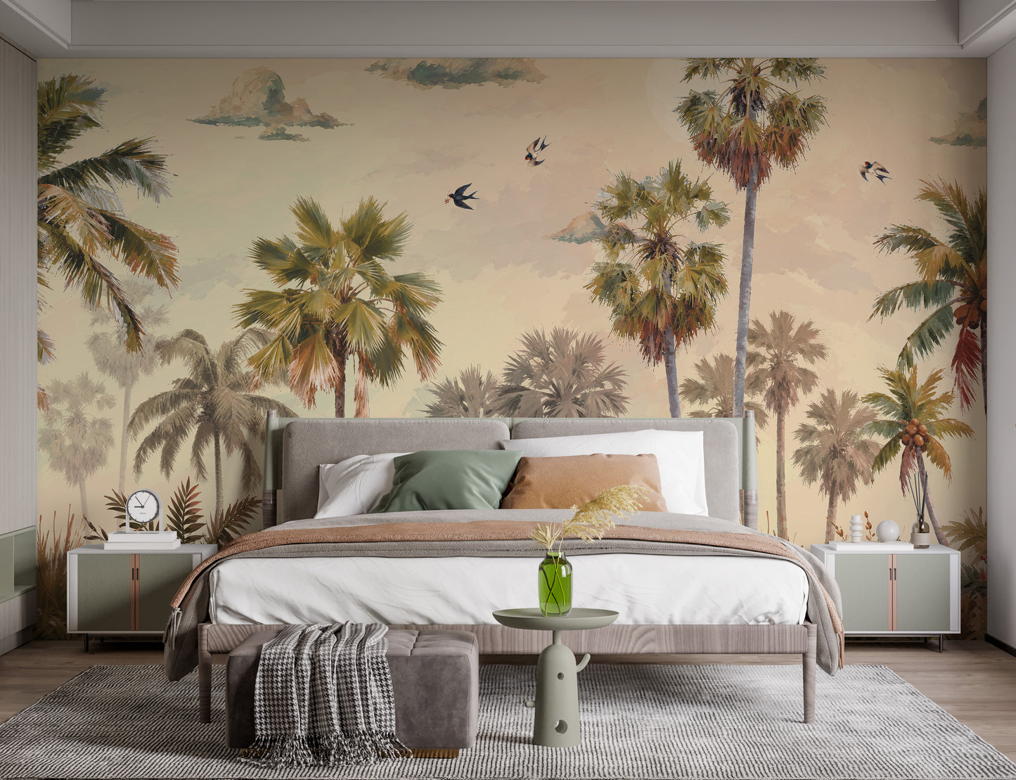 Sunkissed Tropics: Golden Hour Landscape Wallpaper