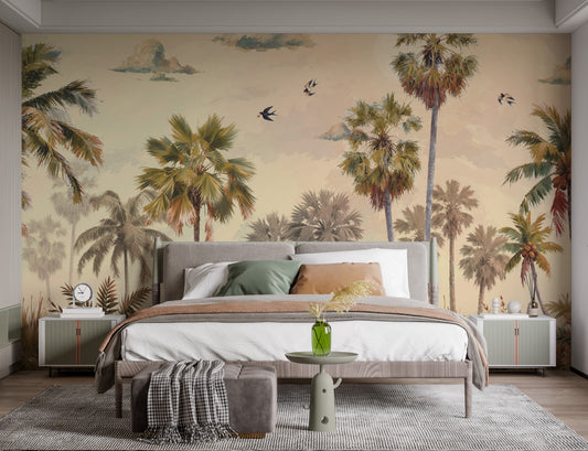 Sunkissed Tropics: Golden Hour Landscape Wallpaper