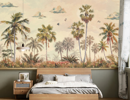 Sunkissed Tropics: Golden Hour Landscape Wallpaper