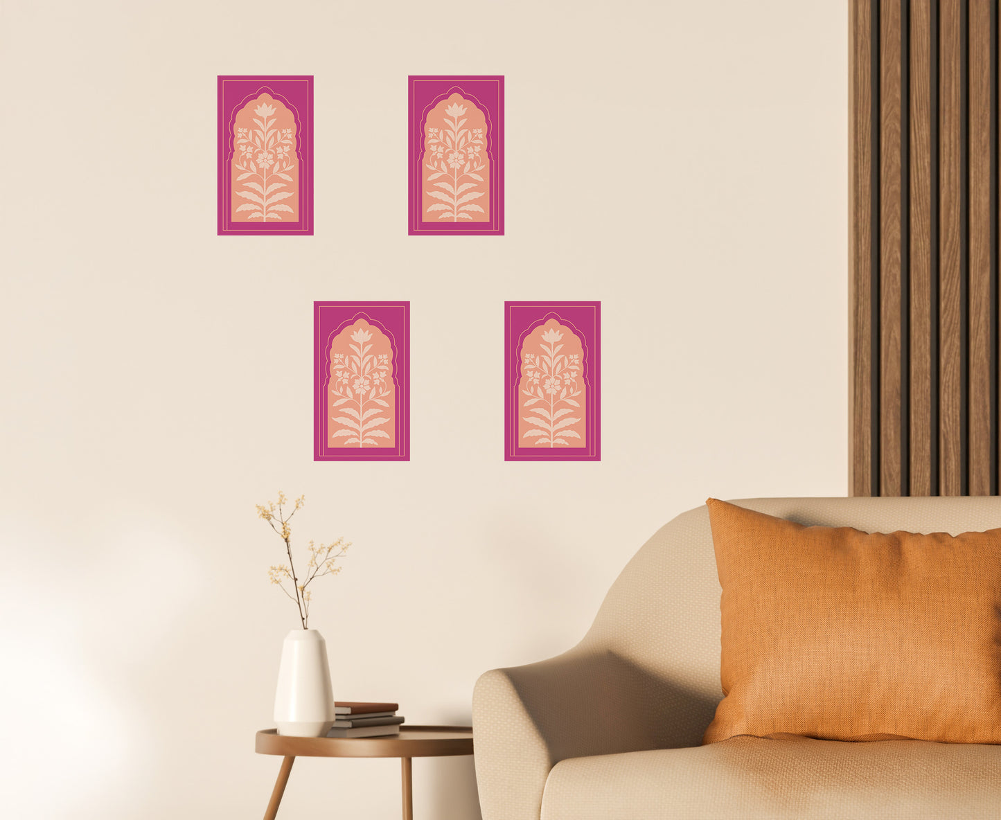 Jaipur Jharokha Floral Wall Decals